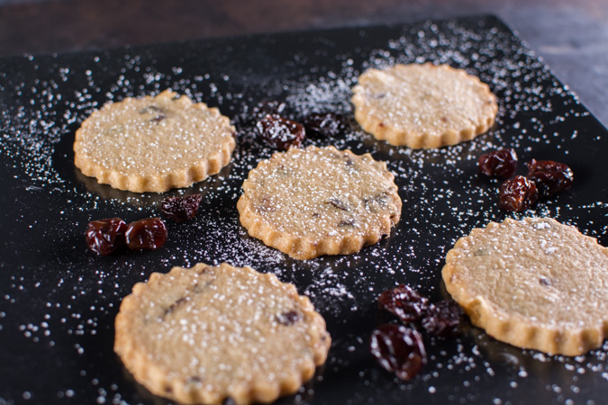 Sour Cherry Shortbread Cookies 