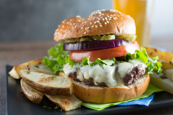 Hamburger and Fries 