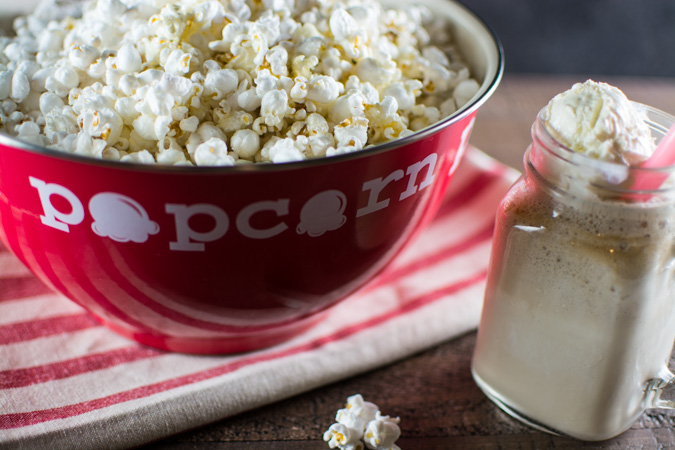 Popcorn and Root Beer Float