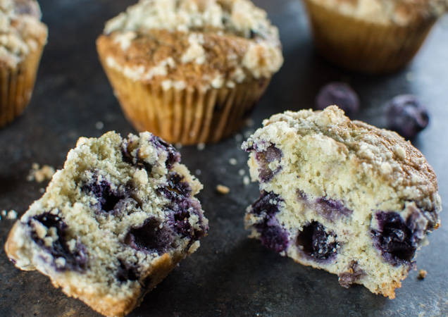 Brown Butter Blueberry Muffins