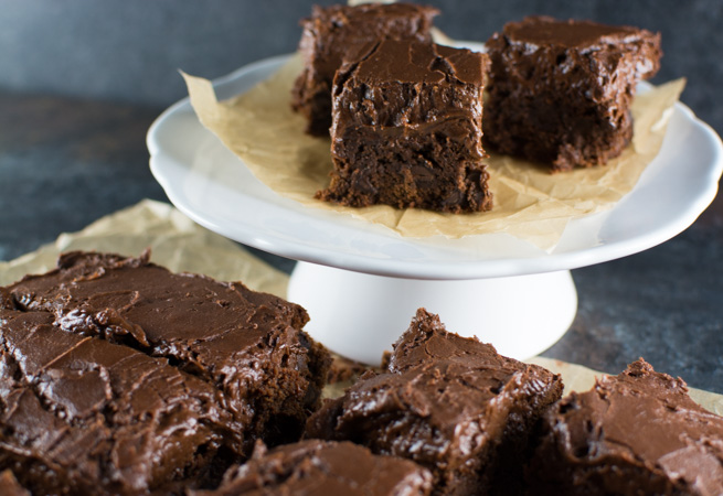 Chocolate Fudge Brownies With Chocolate Buttercream Frosting