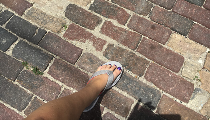 Foot in Aviles Street St. Augustine