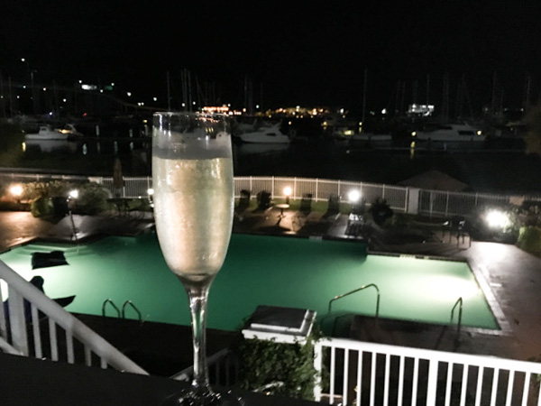 Champagne on Charleston Waterfront