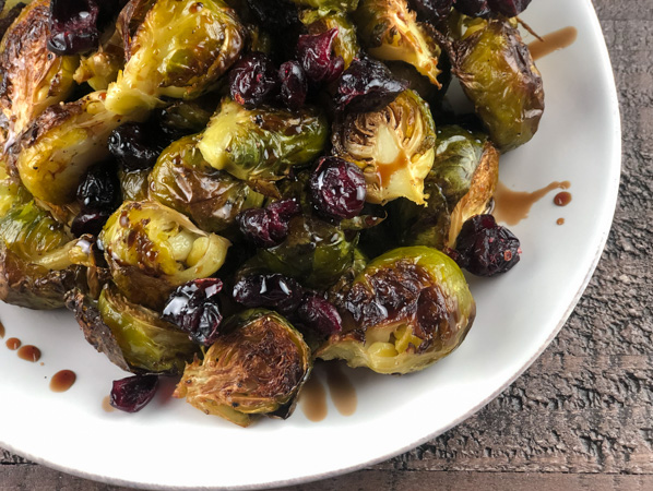 Brussels Sprouts with Balsamic and Cranberries