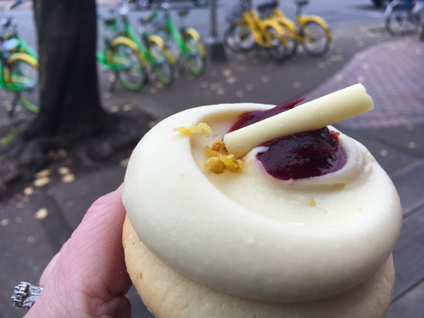 White Chocolate Cranberry Cupcake