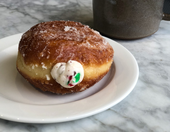 General Porpoise Peppermint Bark Doughnut